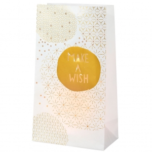 Light bag - Make a Wish - set of 2 - Tea light glass included - Paper - 15x27,5x9cm - Räder - Design Stories,